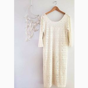 ▫️cream long dress▫️